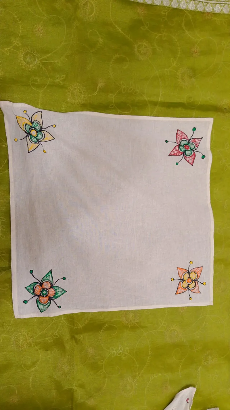 Pure Nepali cotton hanky Mithila panting art 17