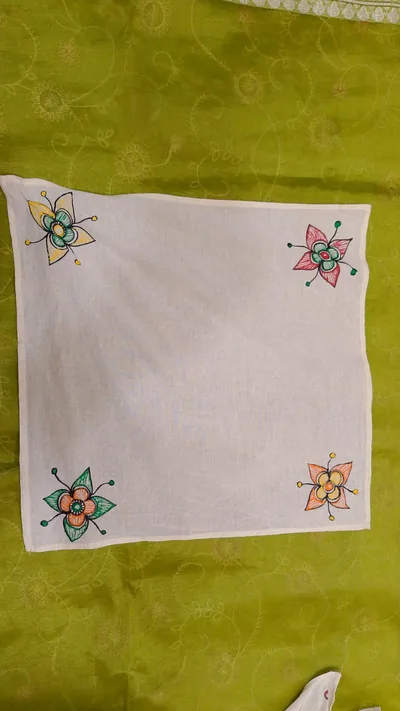 Pure Nepali cotton hanky Mithila panting art 17