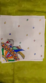 Pure Nepali cotton hanky mithila penting art 1 thumbnail