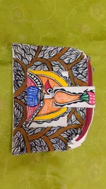 Pure canvas cotton small bag Mithila Panting Art thumbnail