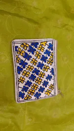 Pure canvas cotton small purse bag Mithila Panting Art thumbnail
