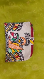 Pure canvas cotton small bag Mithila Panting Art thumbnail