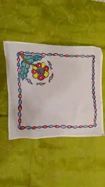 Pure Nepali cotton hanky Mithila panting art 40 thumbnail