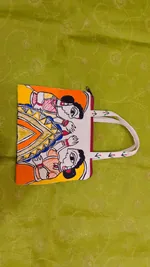 Pure canvas cotton small bag Mithila Panting Art thumb 2
