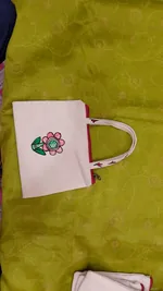Pure canvas cotton small bag Mithila Panting Art 52 thumb 1
